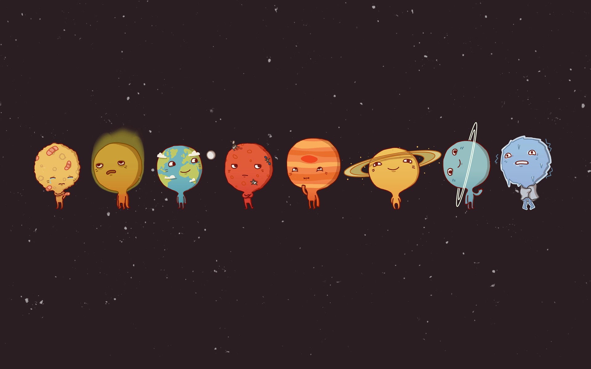 Sun planets solar system space k