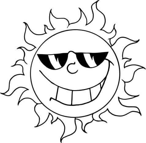 Free printable sun coloring pages for kids