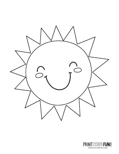 Fun sun coloring pages at