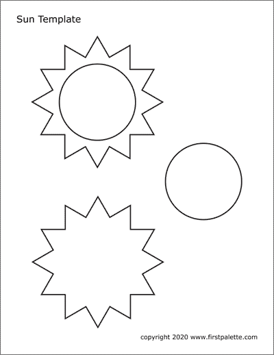 Sun free printable templates coloring pages