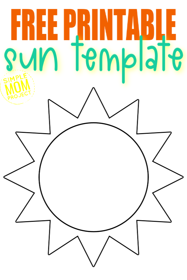 Free printable sun template â simple mom project