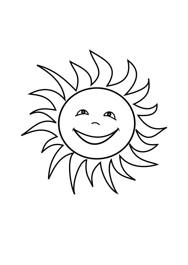 Free printable sun coloring pages for kids