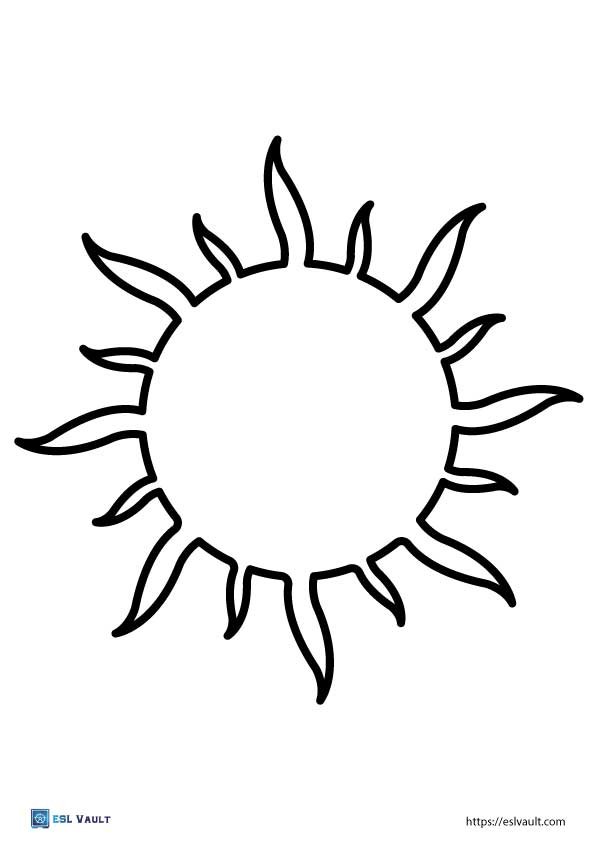Free printable sun templates and outlines