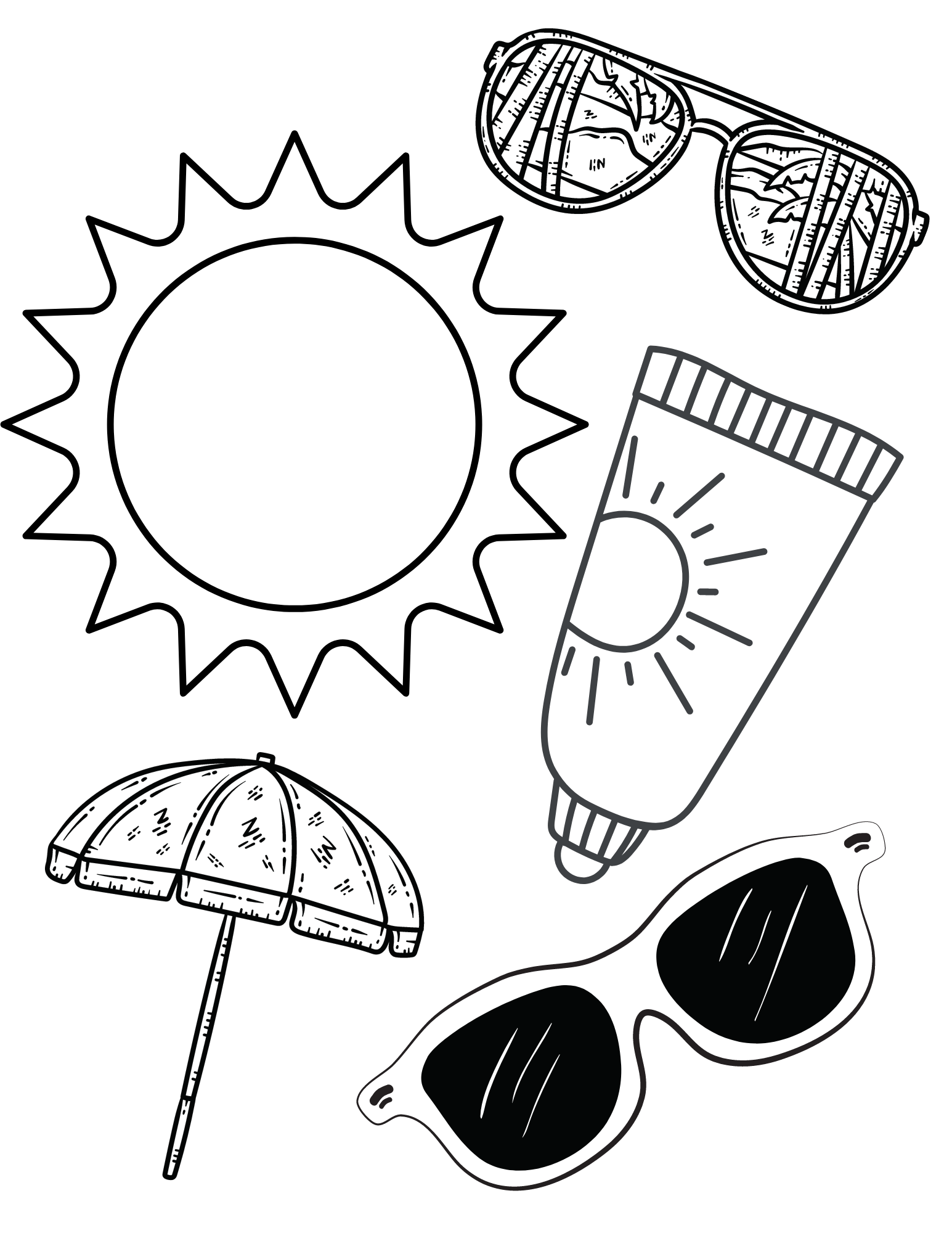 Free printable sun coloring pages for kids and adults