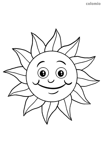Sun coloring pages free printable sun coloring sheets