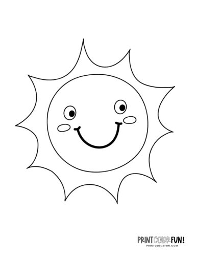 Fun sun coloring pages at