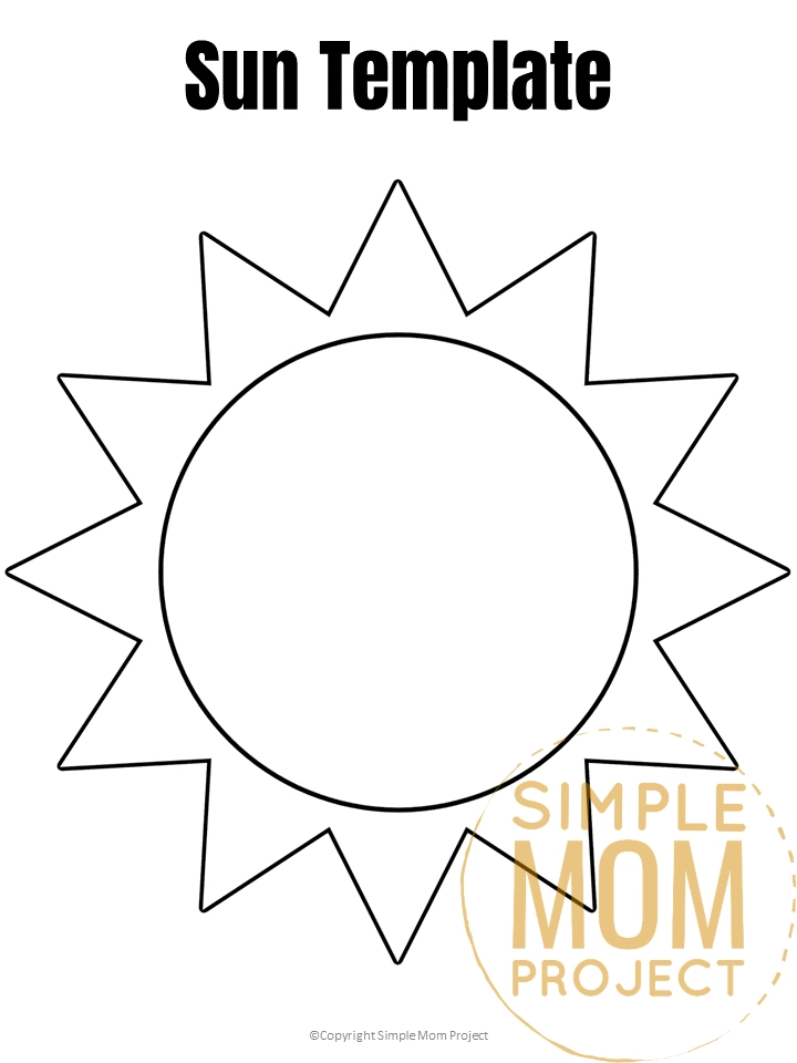 Free printable sun template â simple mom project