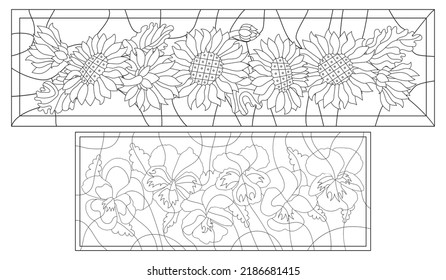 Stained glass sunflower images stock photos d objects vectors