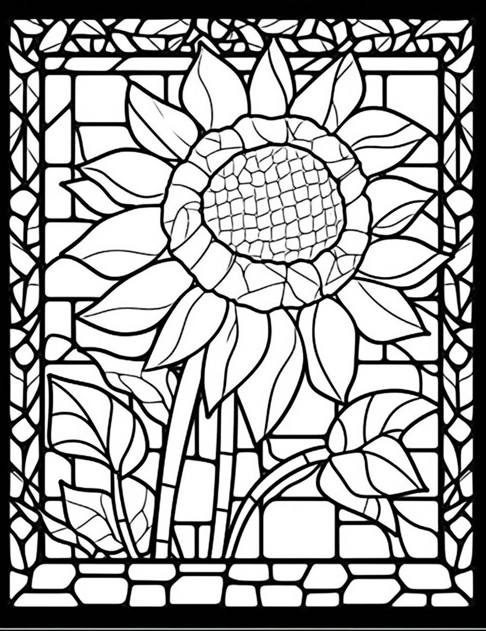 Florals coloring page free mosaic style in coloring pages cool coloring pages coloring pages to print