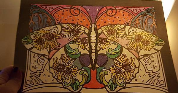 Stained glass coloring book