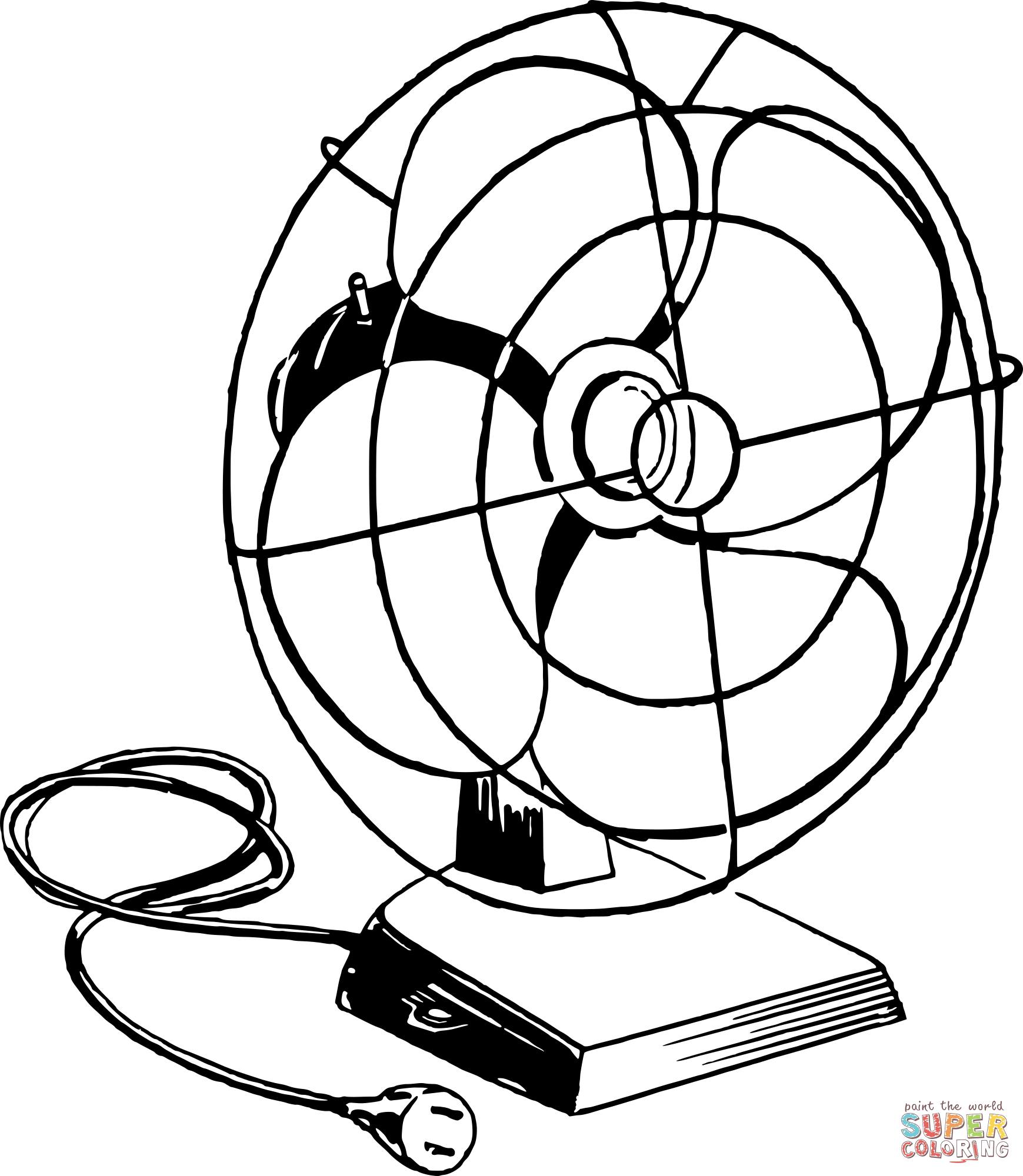 Vintage electric fan coloring page free printable coloring pages