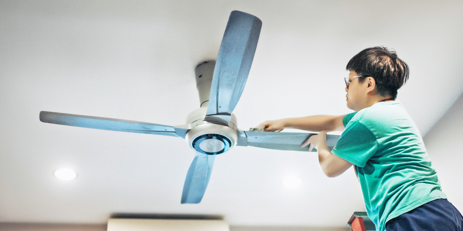 How to clean a ceiling fan and how often to do it