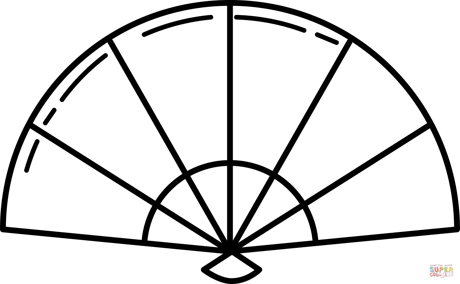 Hand fan coloring page free printable coloring pages