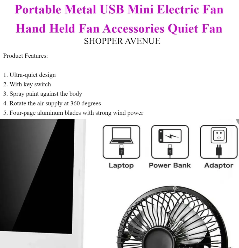 Shopper avenue sale high quality original portable metal usb mini electric fan hand