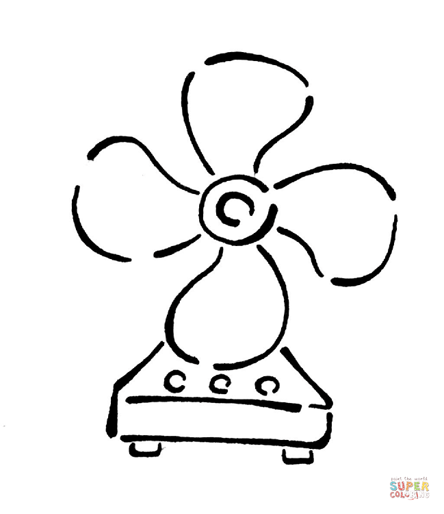 Fan coloring page free printable coloring pages
