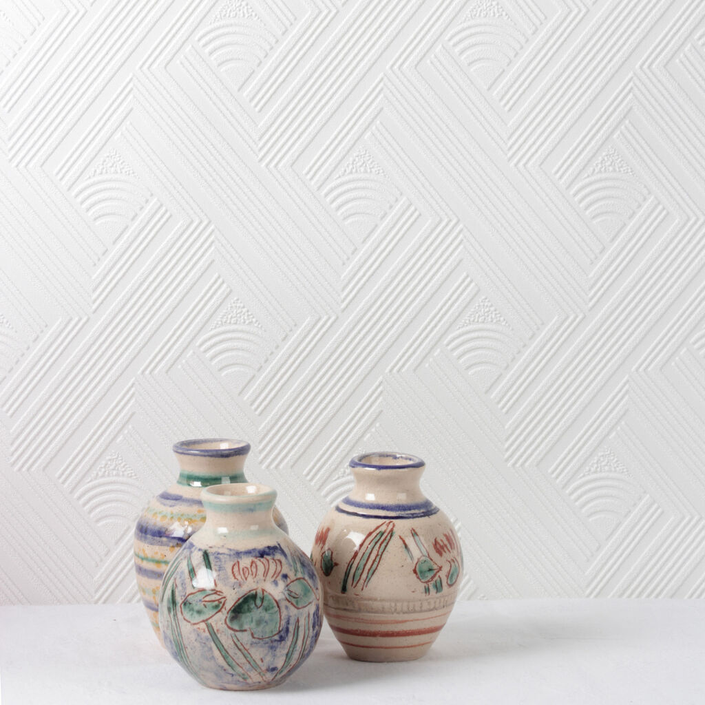 Geometric paintable wallpaper white wallpaper superfresco