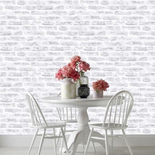 Superfres easy brick white wallpaper
