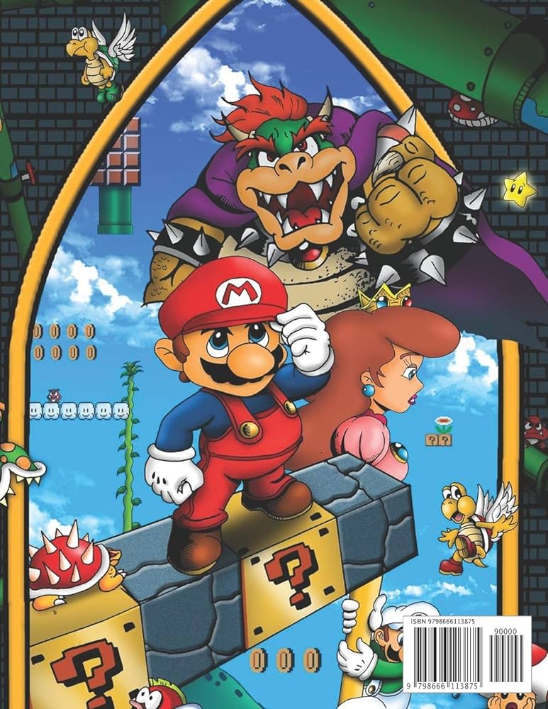 Super mario bros coloring book great coloring book for kids and adults