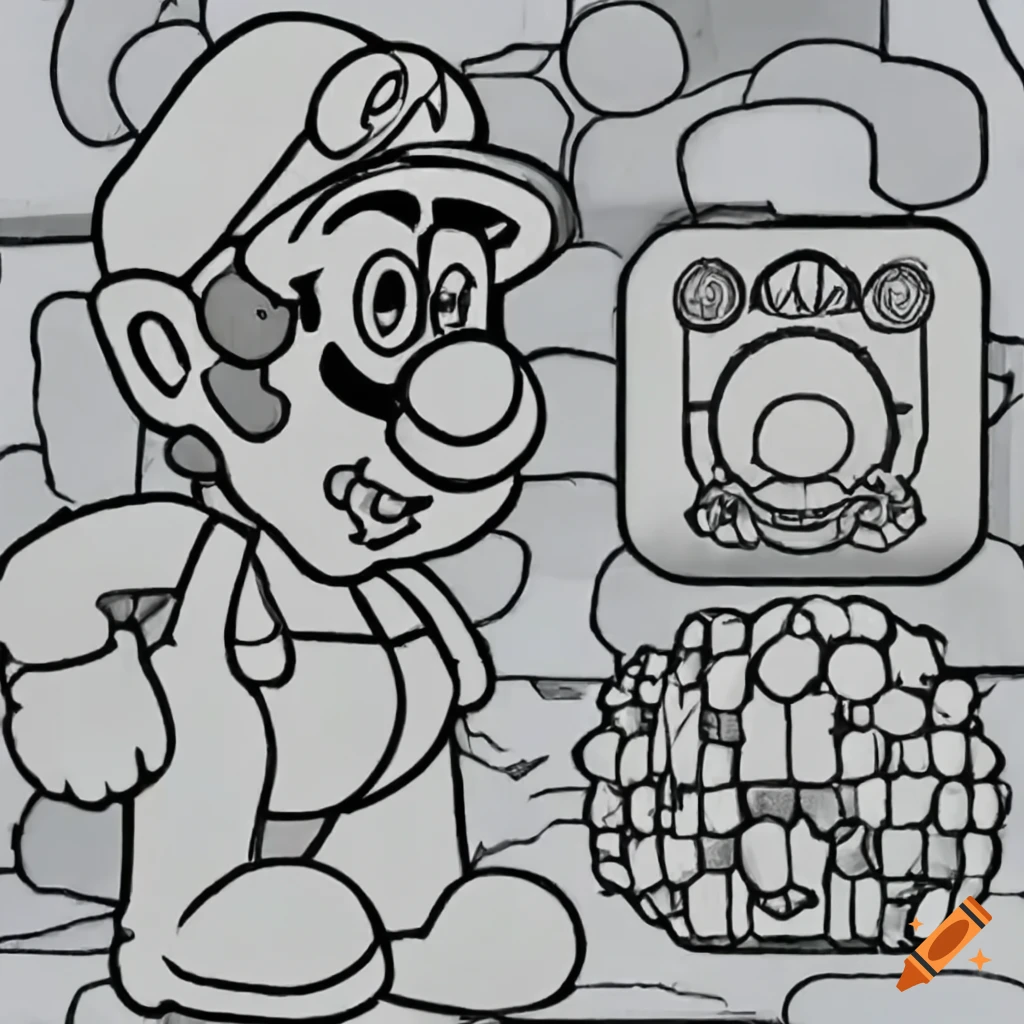 Mario bros for coloring by number on