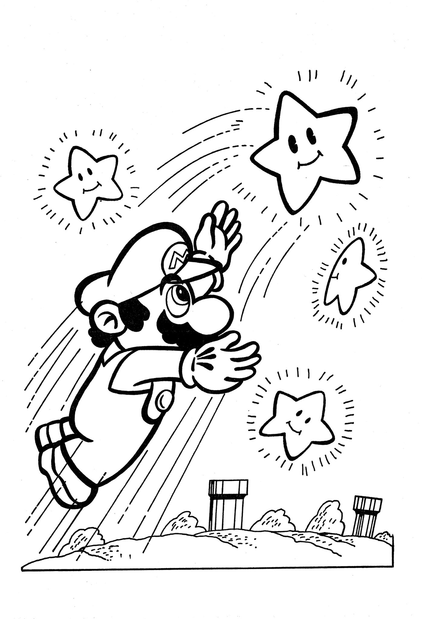 Videogamearttidbits on x four pages from a super mario bros coloring book httpstcovzoyzghfl x