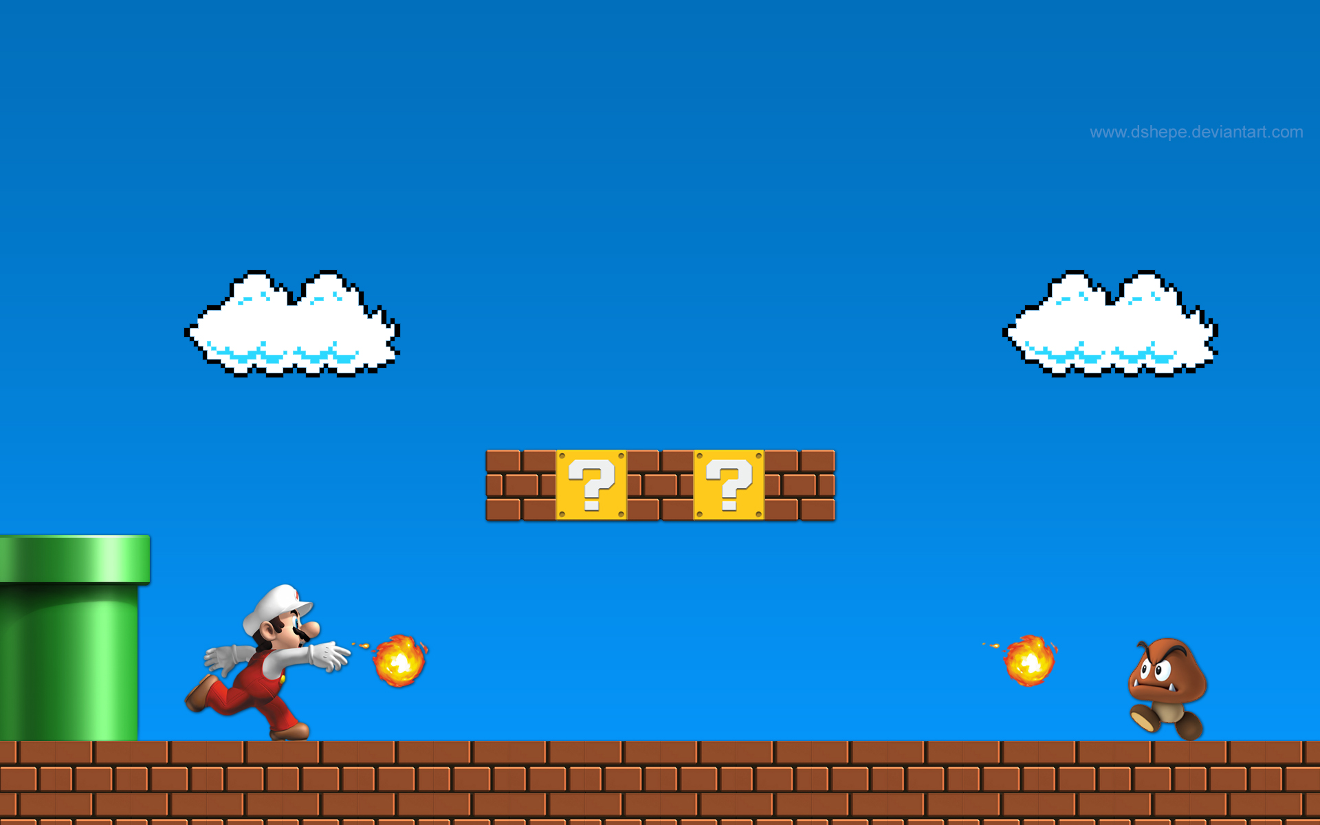 Wallpaper super mario bros hd x by dshepe on