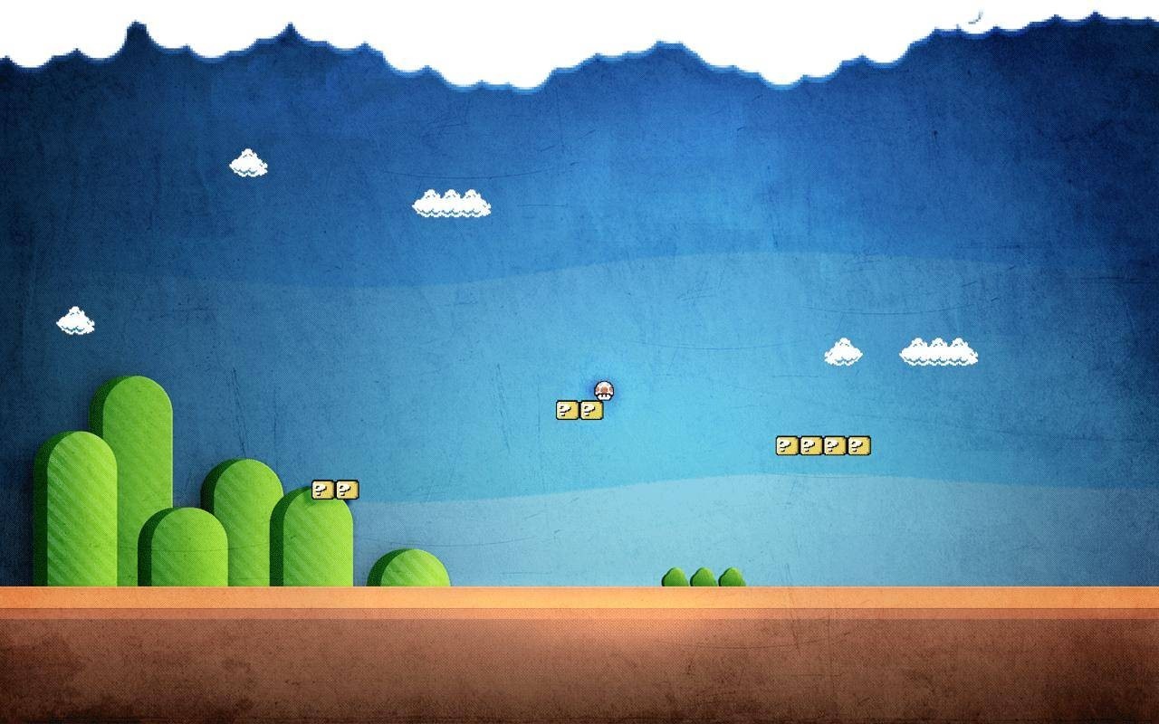 Painting wall green blue super mario mural color shape screenshot puter wallpaper atmosphere of earth