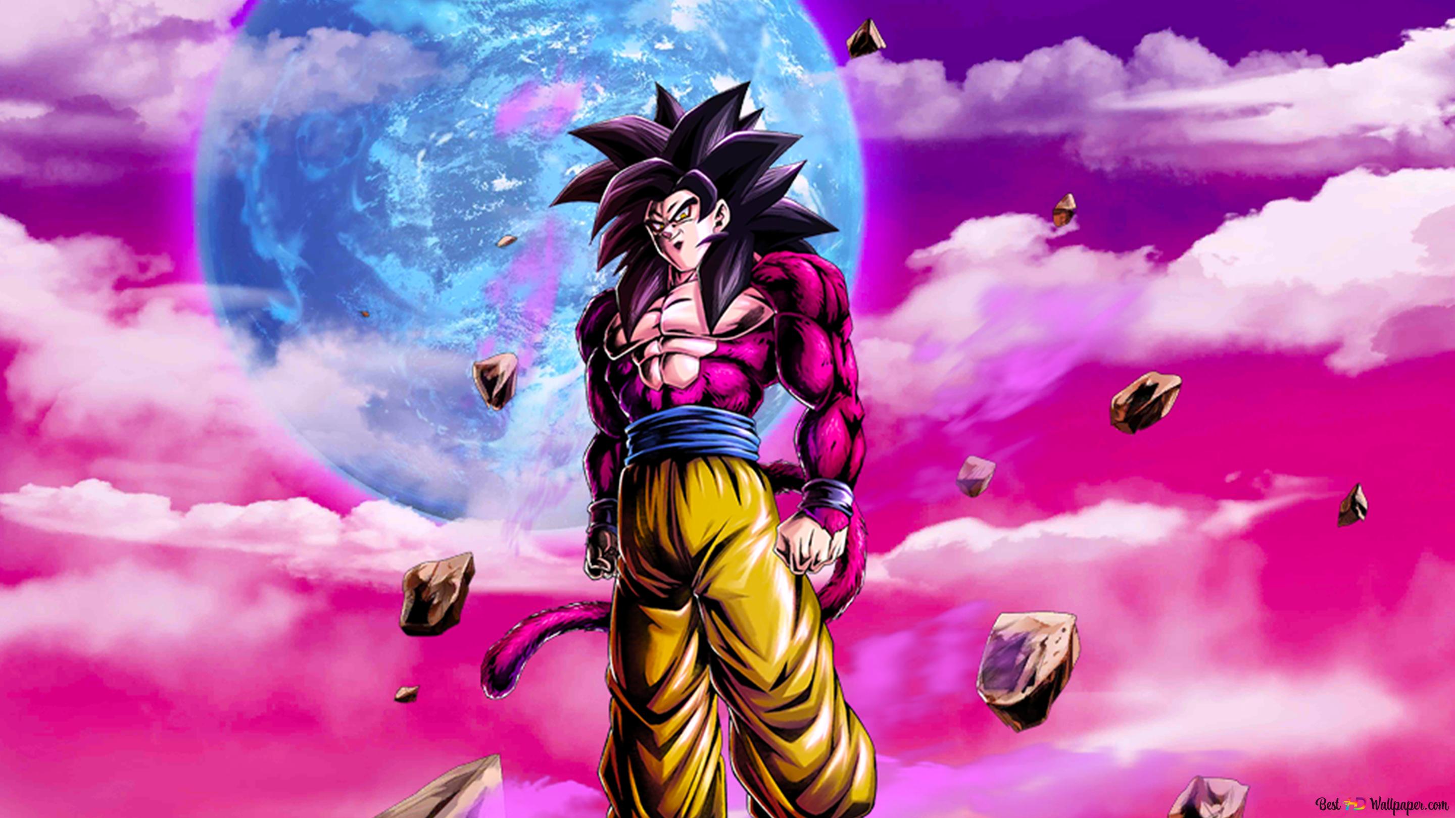 Goku super saiyan von dragon ball gt dragon ball legends arts fãr desktop k hintergrundbild herunterladen
