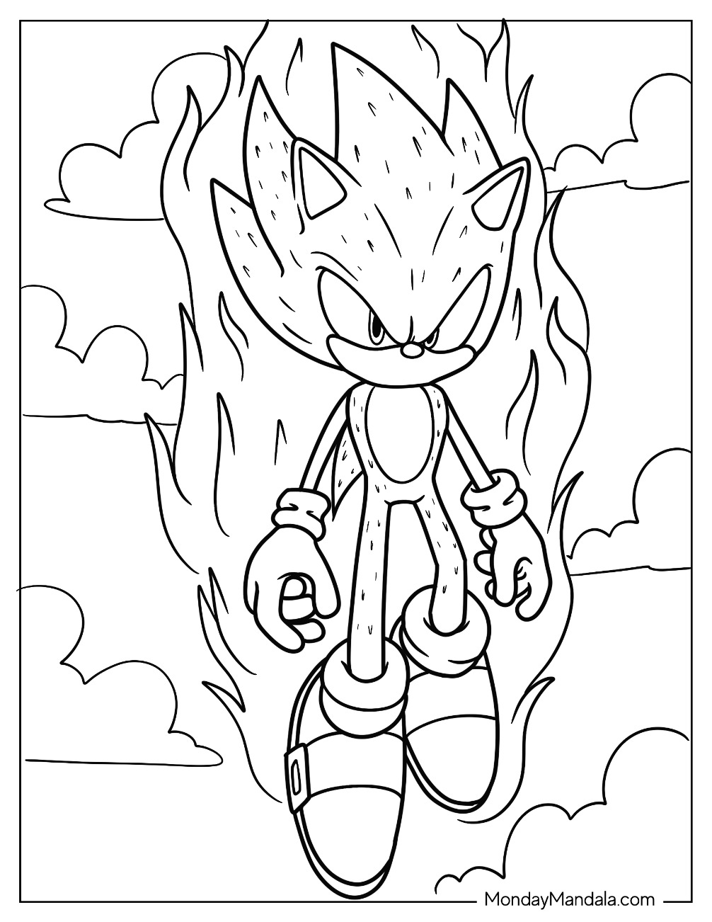 Super sonic coloring pages free pdf printables