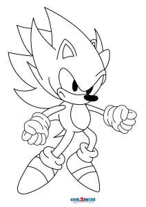Free printable super sonic coloring pages for kids