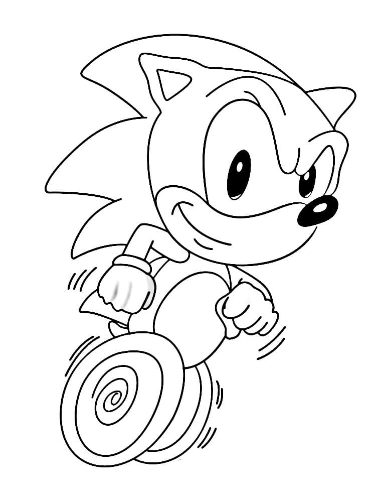 Super sonic coloring page