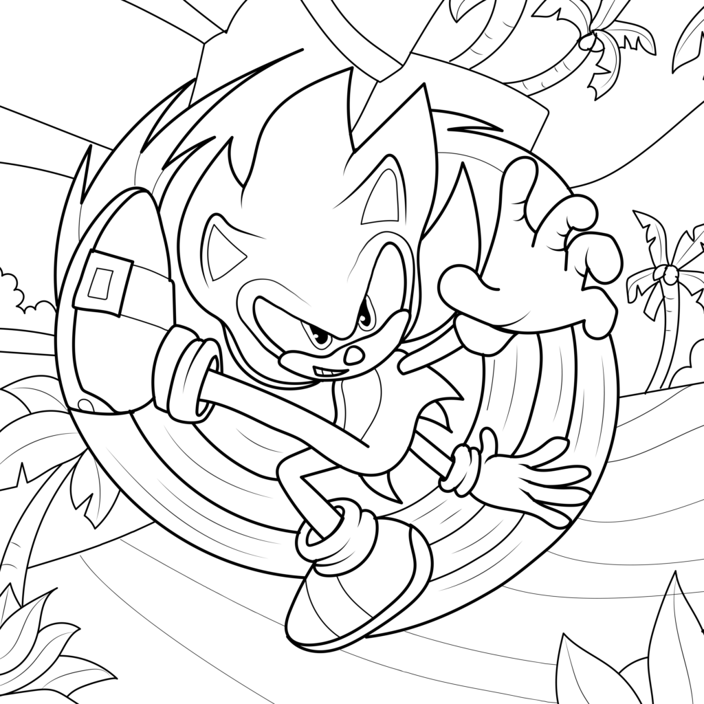 Speed into adventure sonic the hedgehog coloring pages