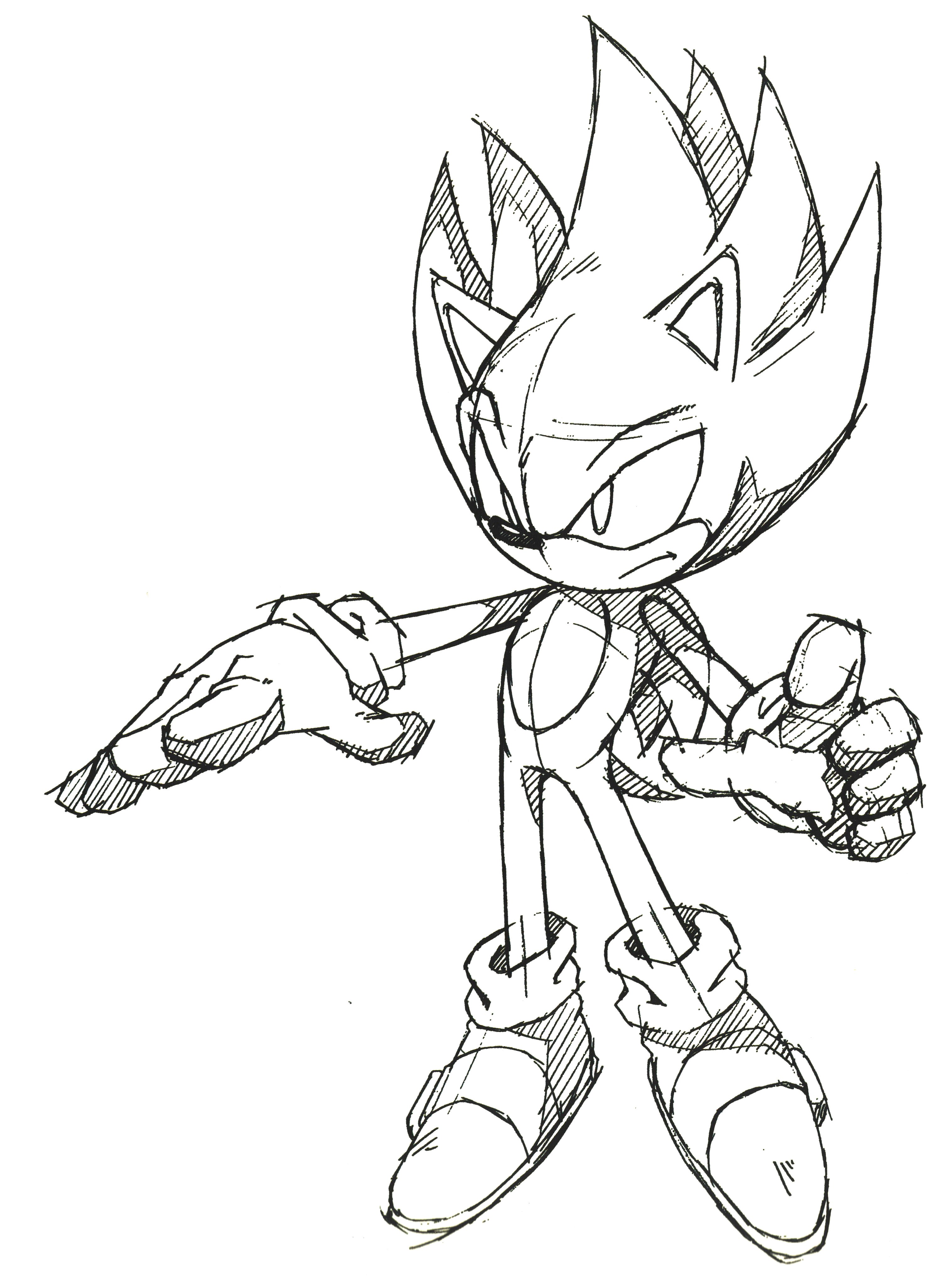 Sonic the hedgeblog on x sketch artwork of super sonic httpstcoutdfgnjg x