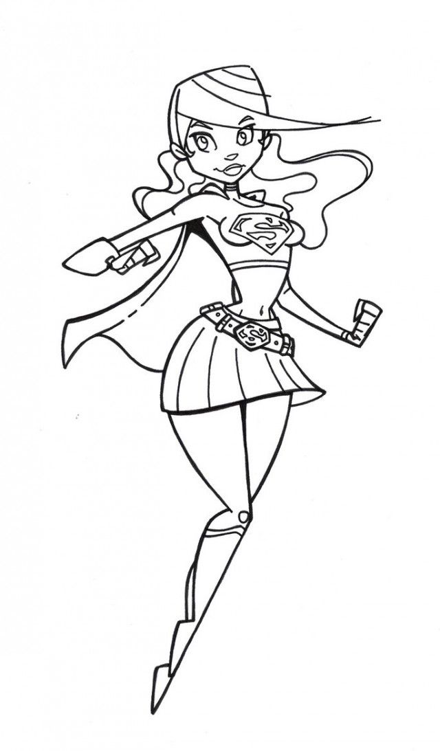 Supergirl coloring pages