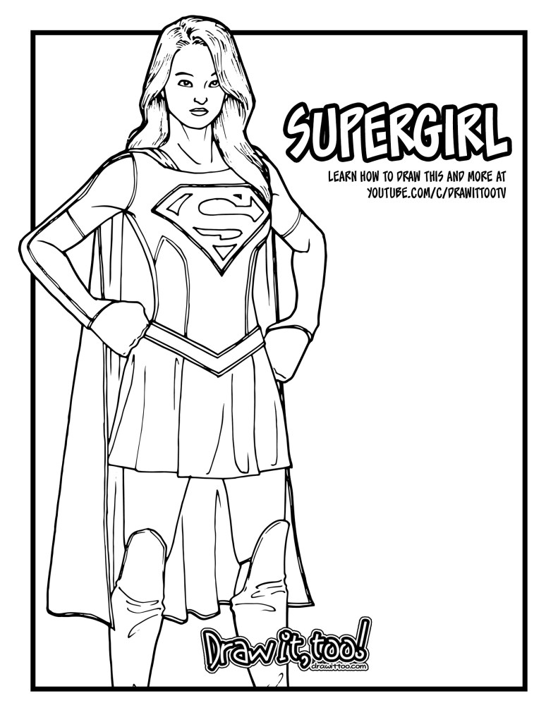 How to draw supergirl the cw tv series drawing tutorial