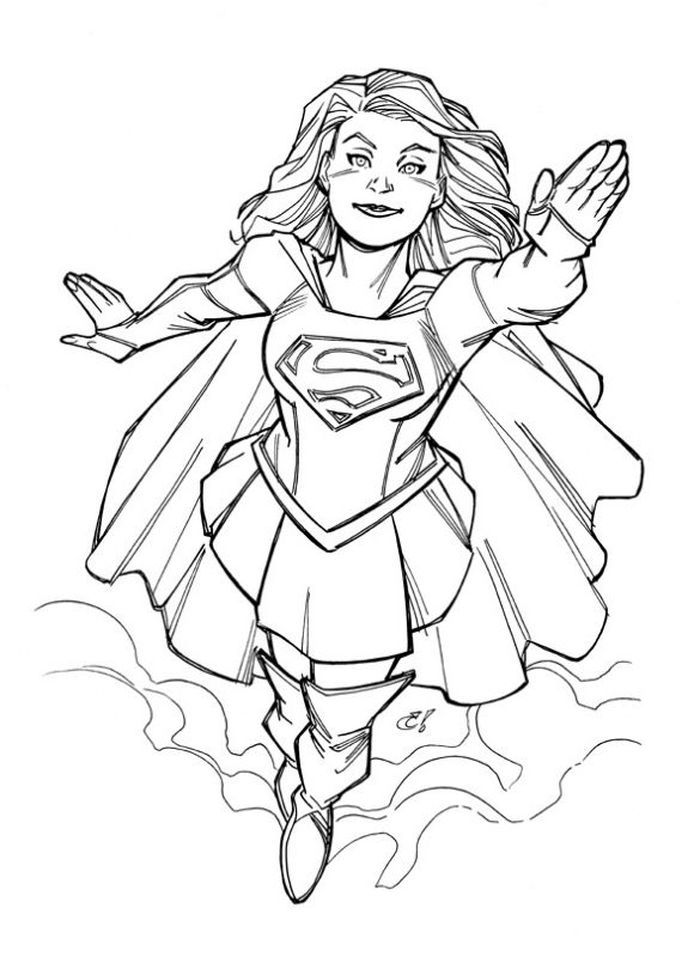 Superhero coloring pages for kids