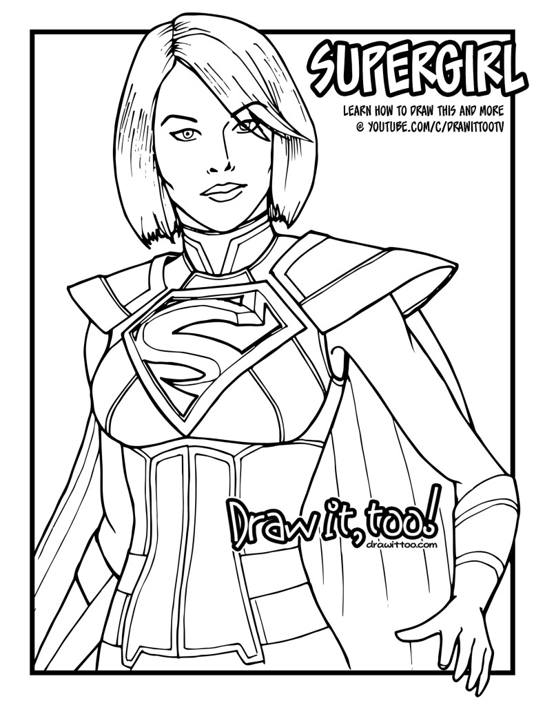 How to draw supergirl injustice narrated easy step