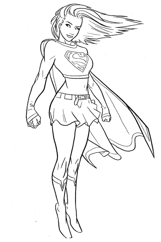 Supergirl superheroes â free printable coloring pages