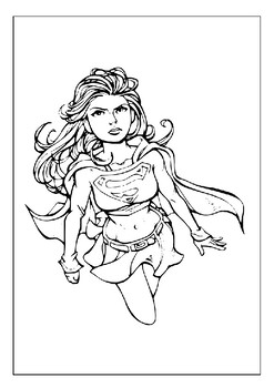 Colorful adventures printable supergirl coloring pages for your imagination