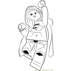 Supergirl coloring pages for kids