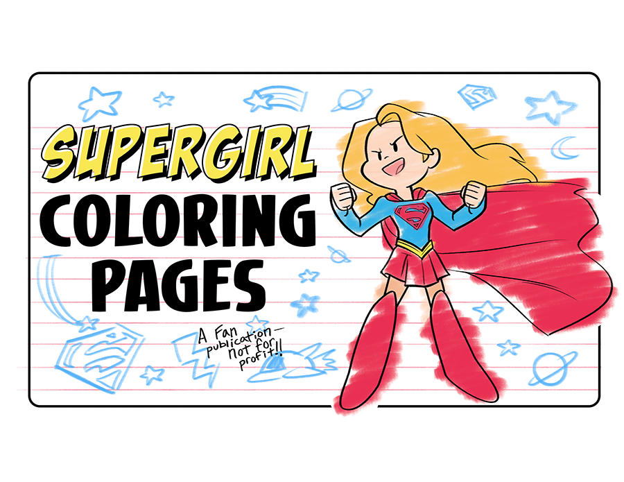 Supergirl coloring pages