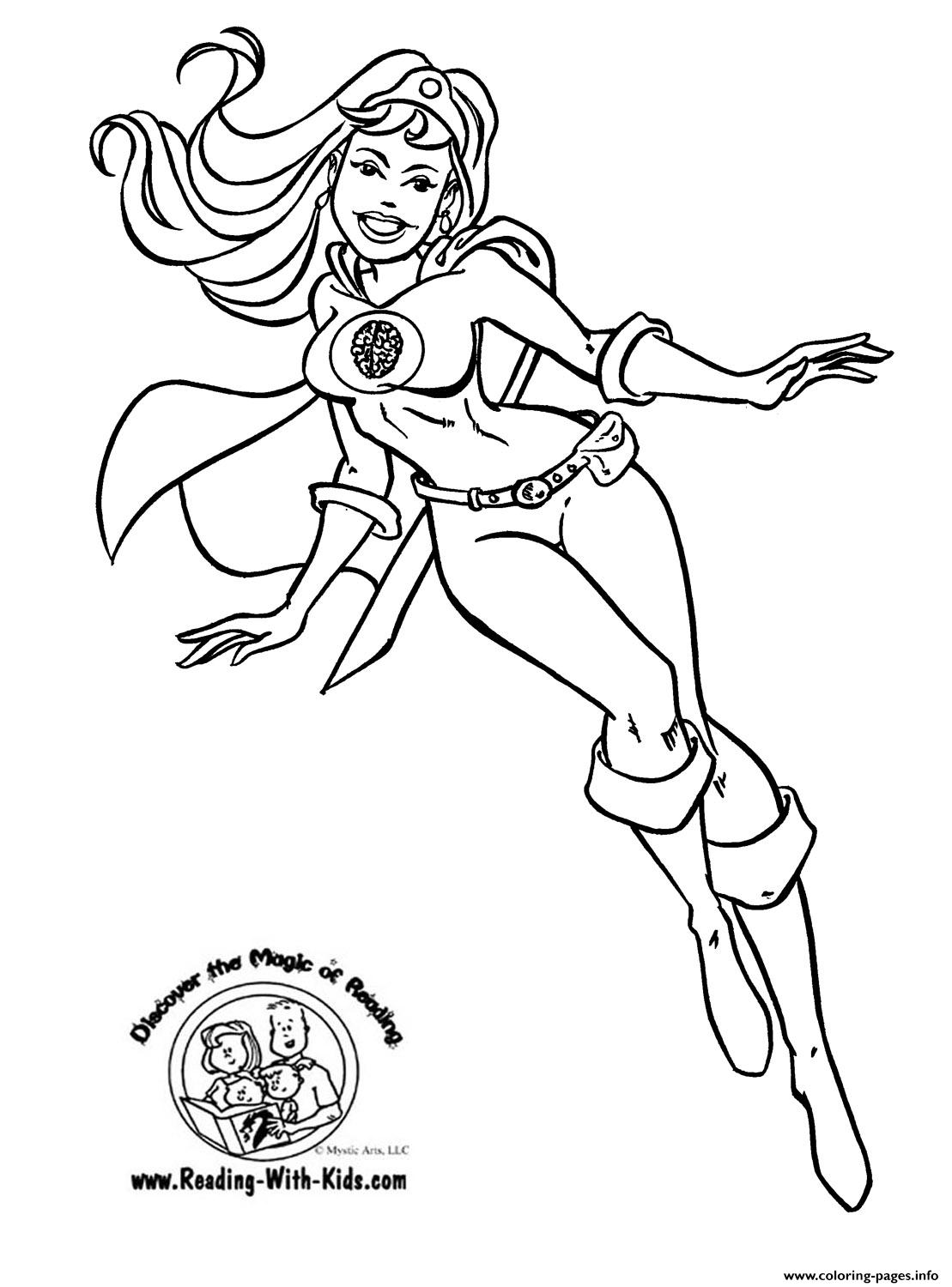 Supergirl coloring page printable