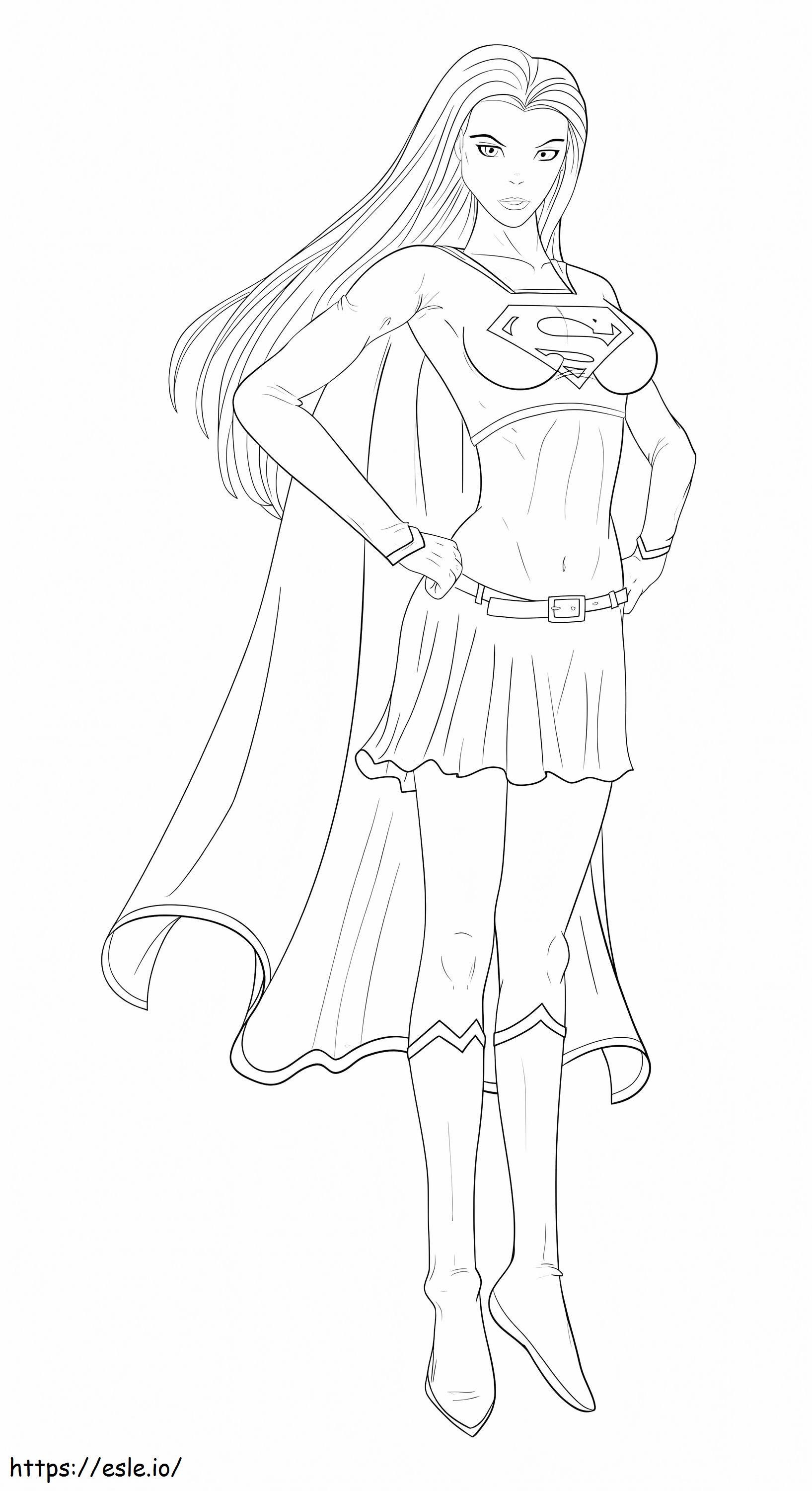 Supergirl coloring page