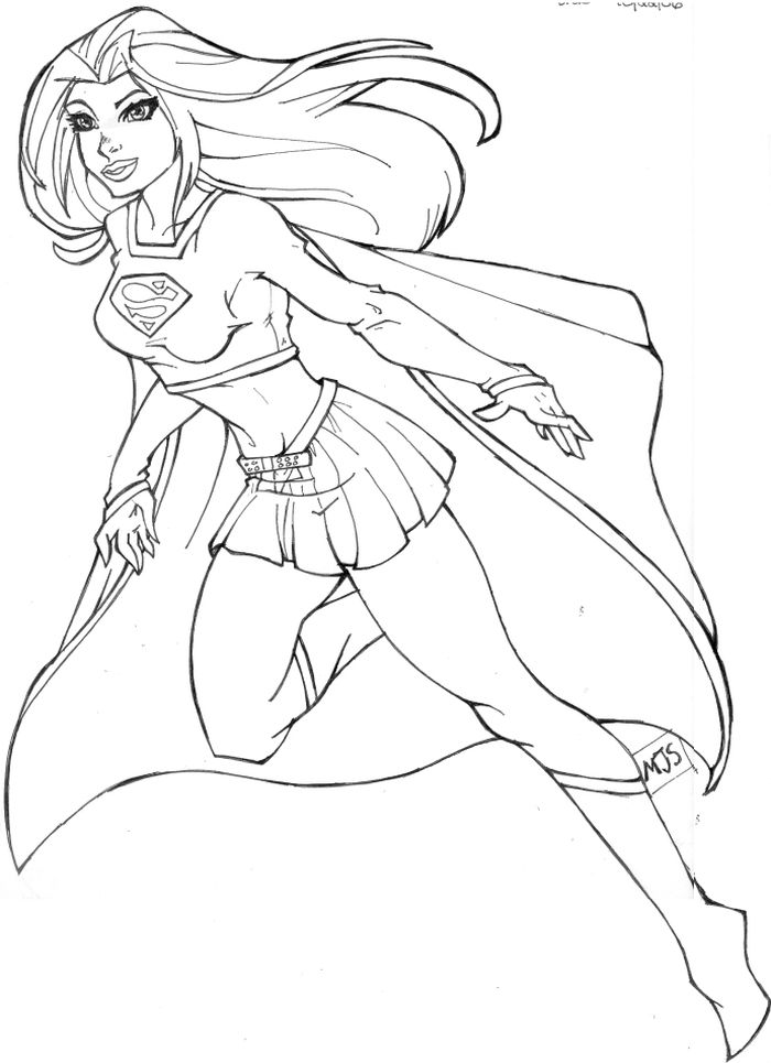 Supergirl coloring pages pdf