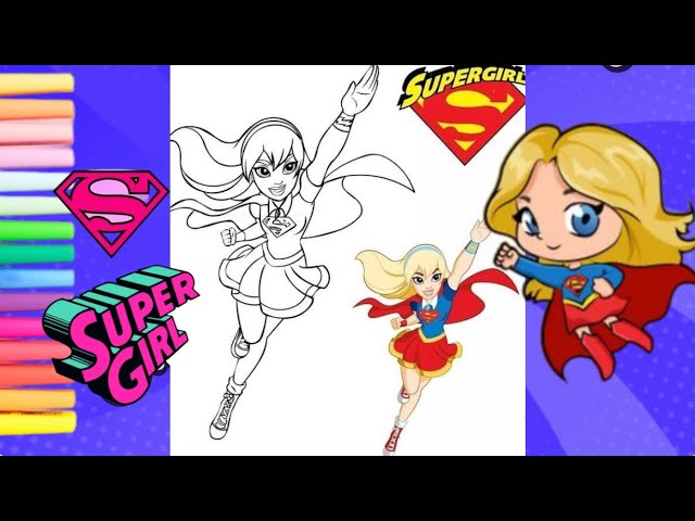 Coloring super girl coloring page