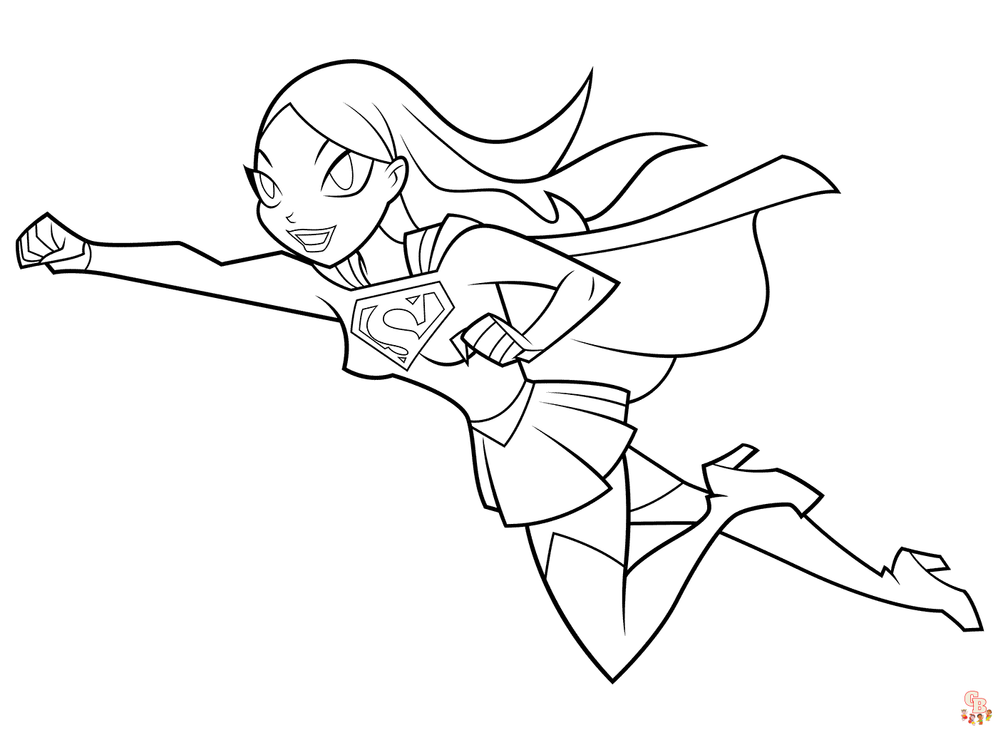 Super girl coloring pages for kids