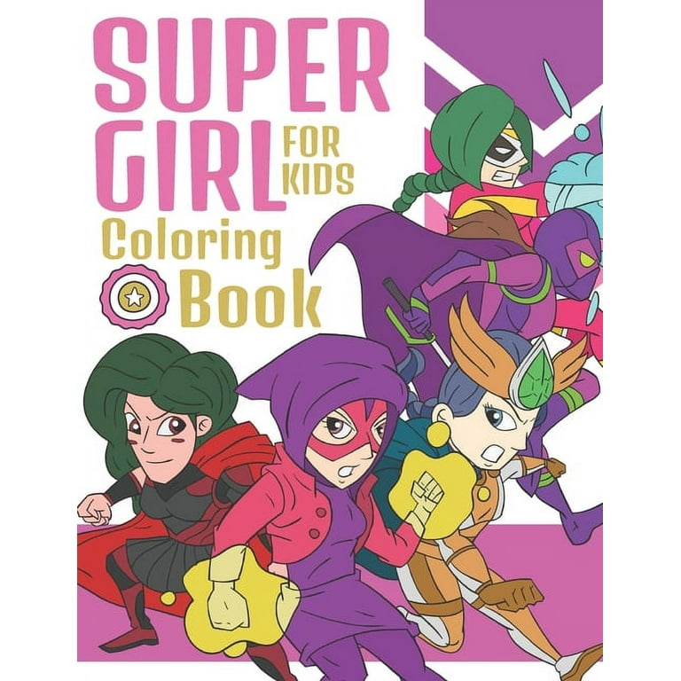 Supergirl coloring book for kids unique and adorable illustrations for superheroes girls