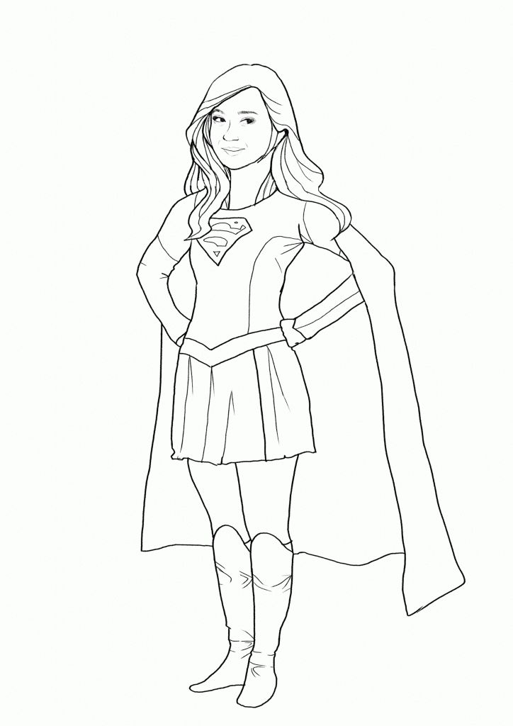 Supergirl coloring pages