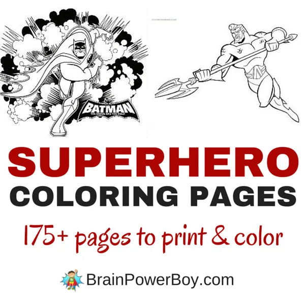 Over free printable superhero coloring pages
