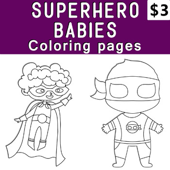 Superhero babies coloring pages printable coloring sheets by sketchbuddies