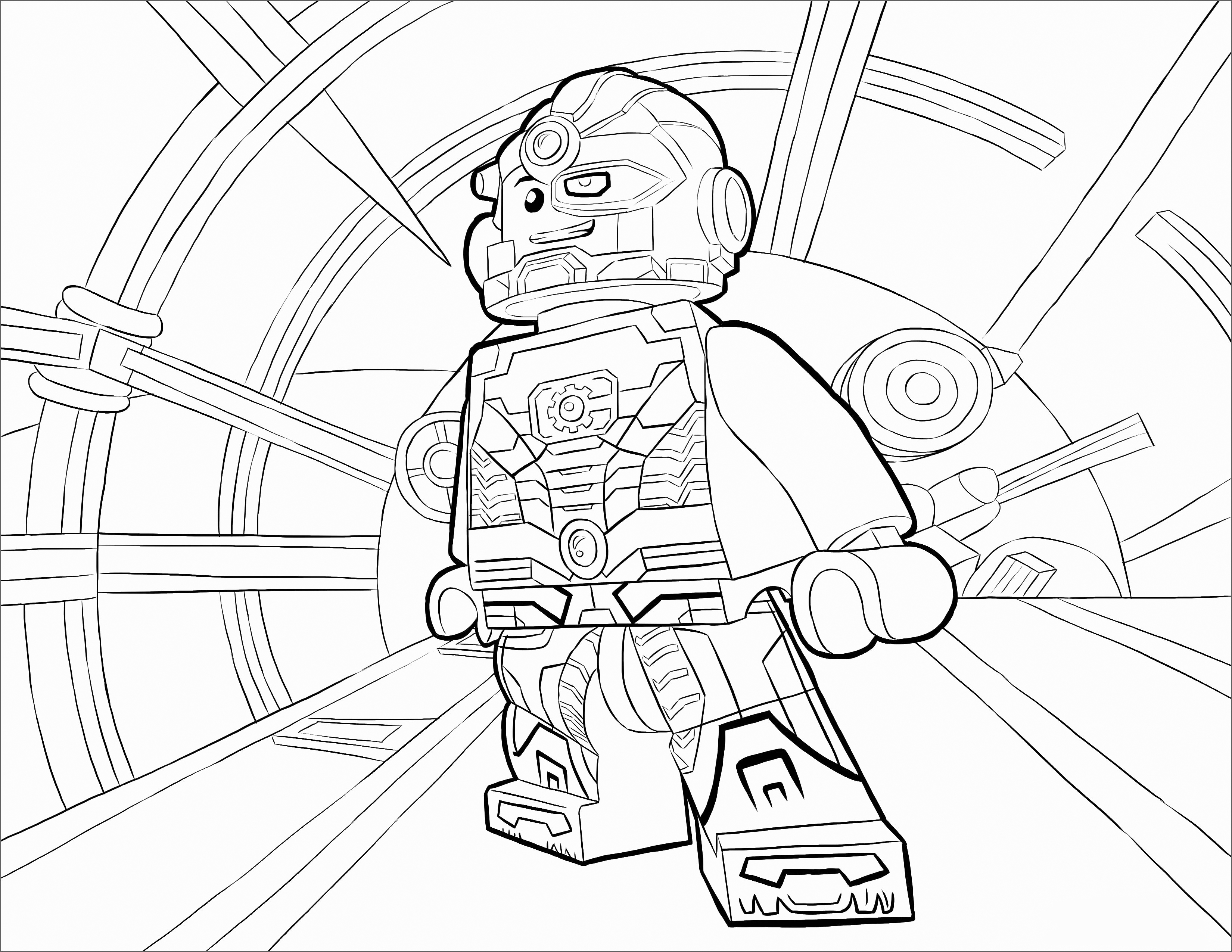 Lego superhero coloring pages